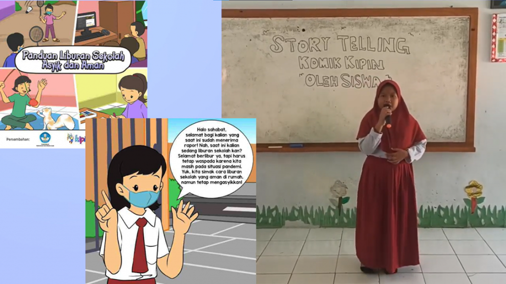 Story Telling Komik Edukasi Kipin di SD Negeri 244 Lawo Soppeng Sulawesi Selatan