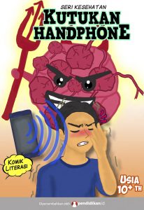komik edukasi kesehatan bahaya handphone
